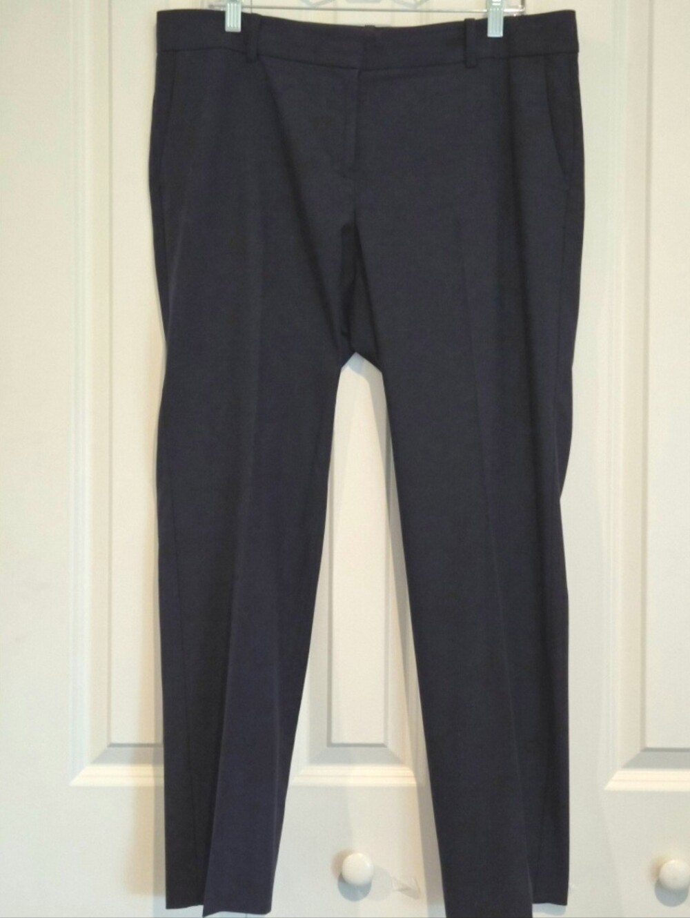 Ann Taylor Petite Navy Blue Seasonless Stretch Ankle Dress Pants Size 12P Career